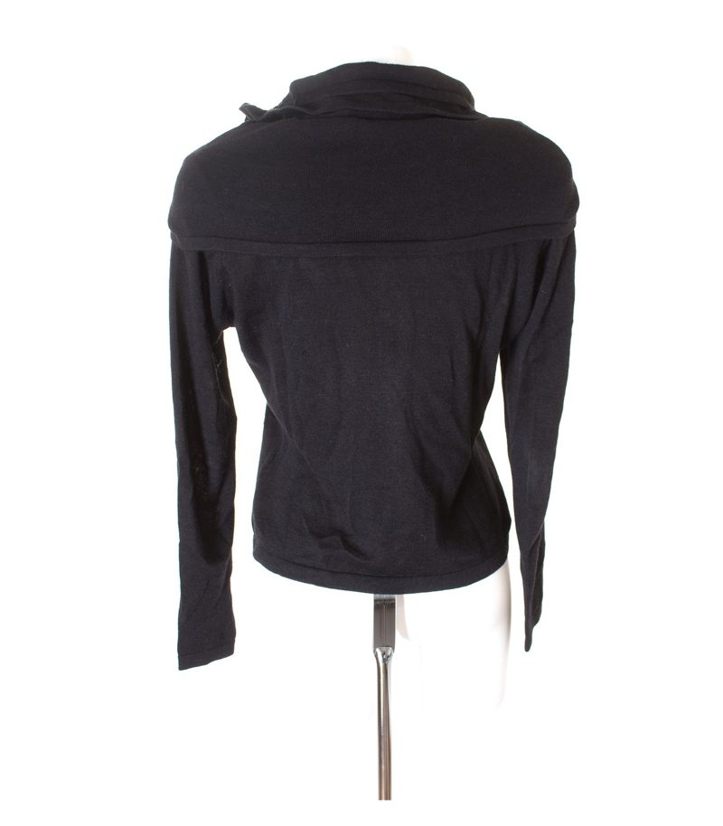 PATRIZIA DINI Damen Strickjacke Gr. DE 38 Schwarz Leinen Viskose – Foto 3
