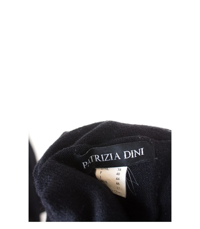 PATRIZIA DINI Damen Strickjacke Gr. DE 38 Schwarz Leinen Viskose – Foto 4