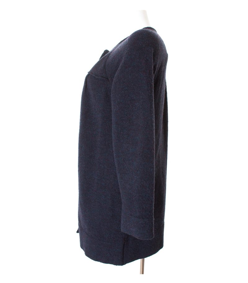 INTROPIA Damen Strickmantel Strickjacke Gr. S Blau Wolle – Foto 2