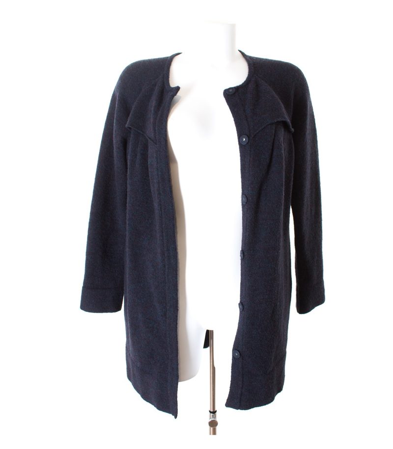 INTROPIA Damen Strickmantel Strickjacke Gr. S Blau Wolle – Foto 5