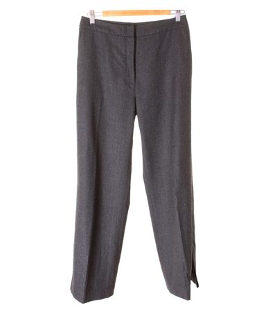 HUGO BOSS Damen Hose Gr. DE 38 Grau Wolle