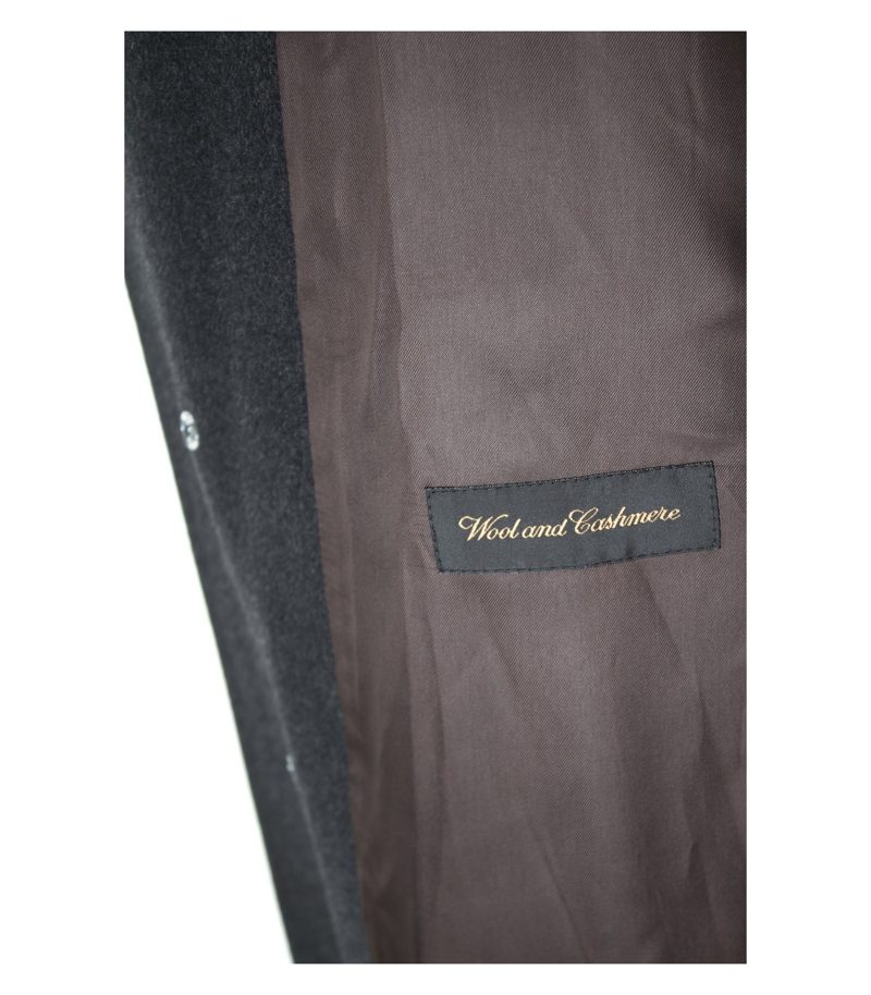 bugatti Herren Mantel Trenchcoat Gr. 26 in Shwarzgrau Wolle Kaschmir – Foto 3