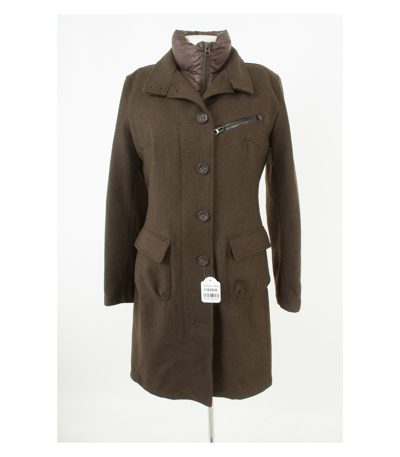 TIMBERLAND Damen Mantel Weste Wollmantel Gr.M-L in Braunoliv
