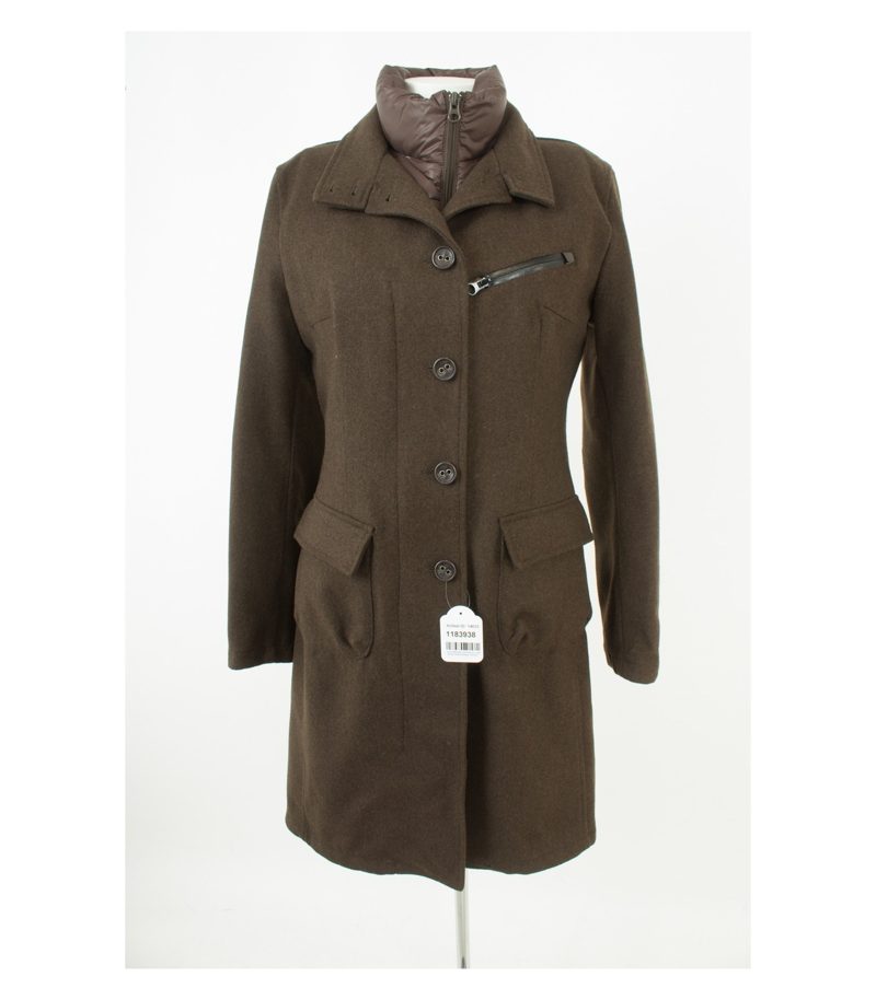TIMBERLAND Damen Mantel Weste Wollmantel Gr.M-L in Braunoliv – Foto 1