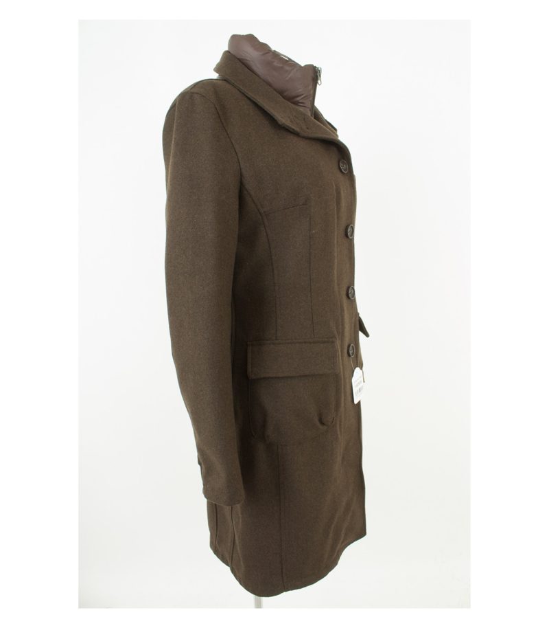 TIMBERLAND Damen Mantel Weste Wollmantel Gr.M-L in Braunoliv – Foto 2