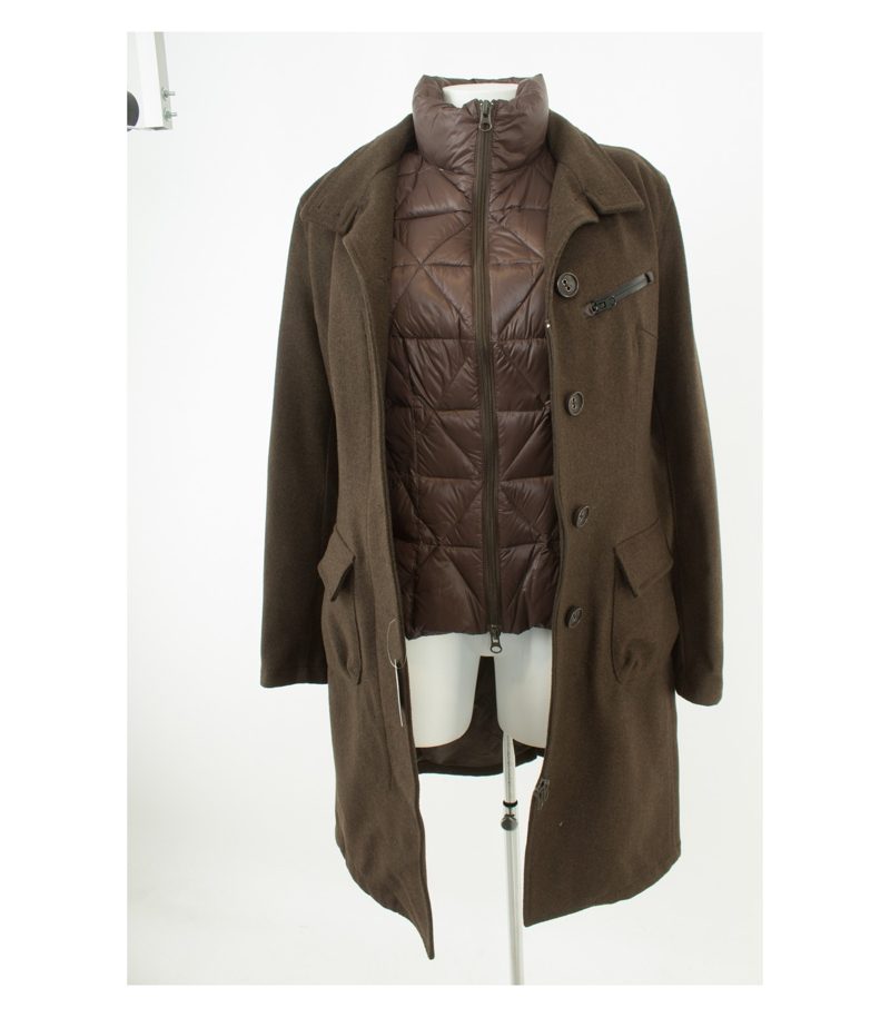 TIMBERLAND Damen Mantel Weste Wollmantel Gr.M-L in Braunoliv – Foto 5