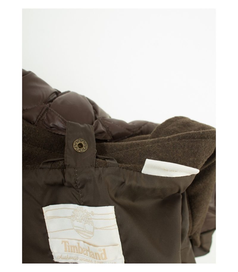 TIMBERLAND Damen Mantel Weste Wollmantel Gr.M-L in Braunoliv – Foto 8
