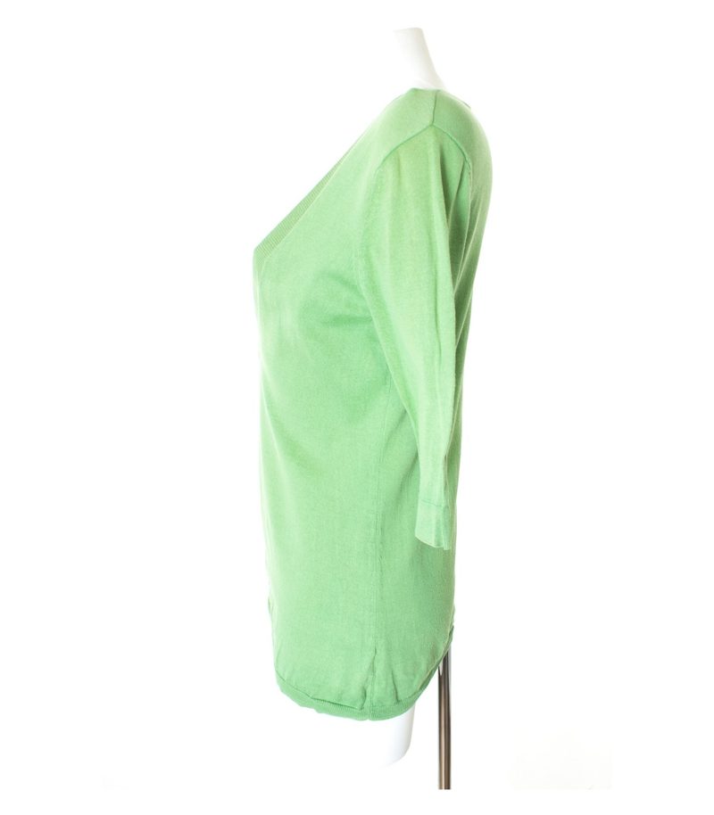 HUGENBERG Damen Pullover Kurzarm Pima Gr. M Grün Baumwolle – Foto 2