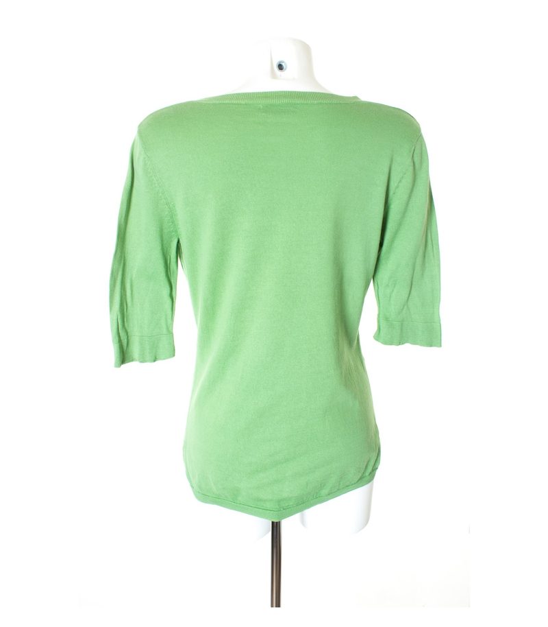 HUGENBERG Damen Pullover Kurzarm Pima Gr. M Grün Baumwolle – Foto 3