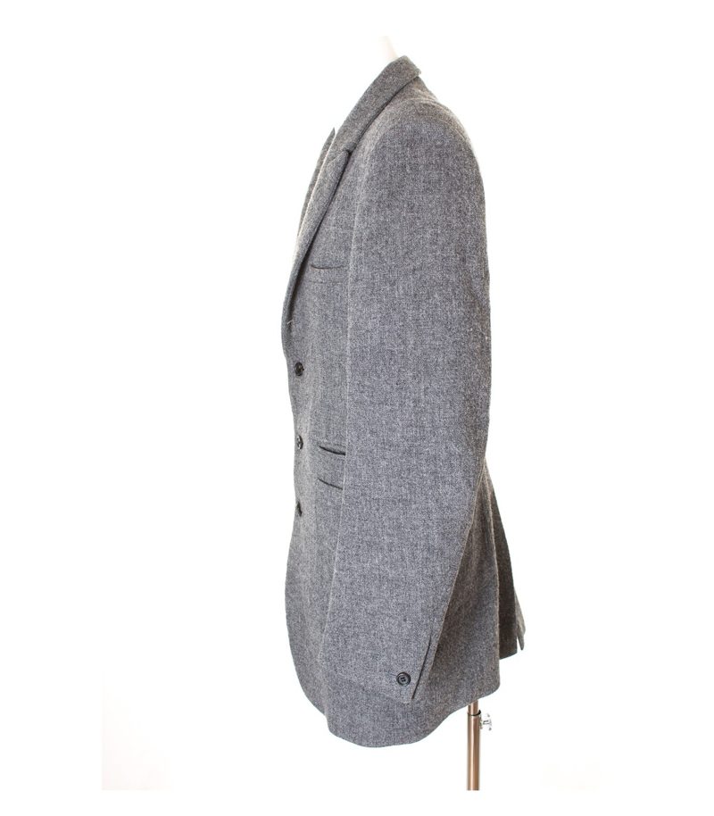 Under Cover Herren Mantel Gr. 94 Grau Wolle Baumwolle – Foto 2