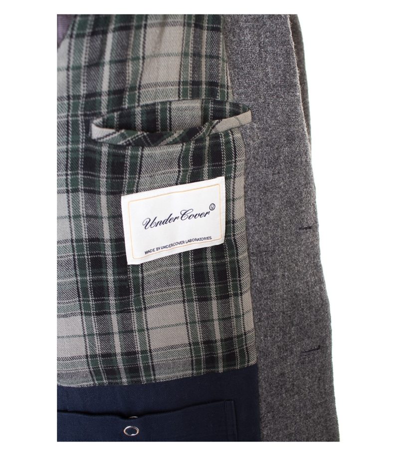 Under Cover Herren Mantel Gr. 94 Grau Wolle Baumwolle – Foto 5