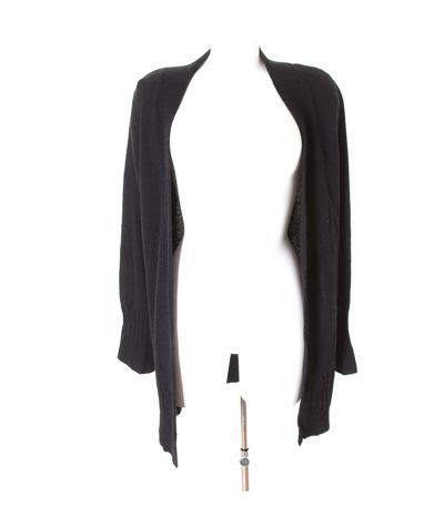 MARCO PECCI Damen Strickjacke Gr. DE 44 Schwarz Wolle