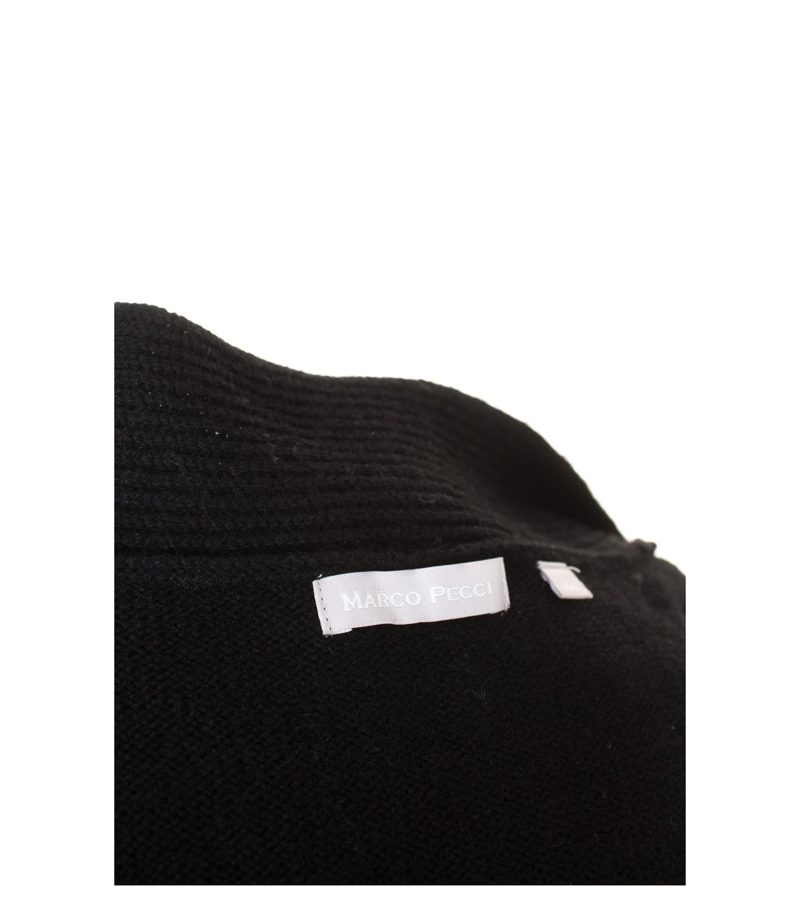 MARCO PECCI Damen Strickjacke Gr. DE 44 Schwarz Wolle – Foto 4