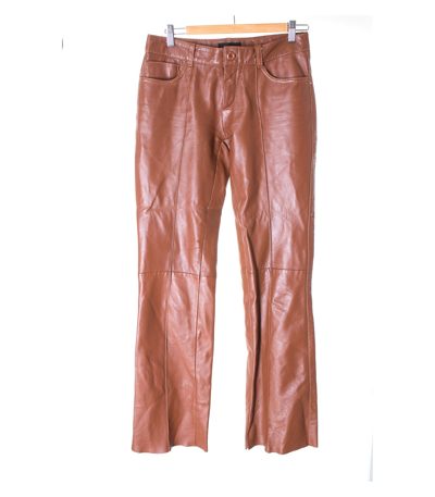 VERO MODA Damen Hose Lederhose Gr. M Braun Leder