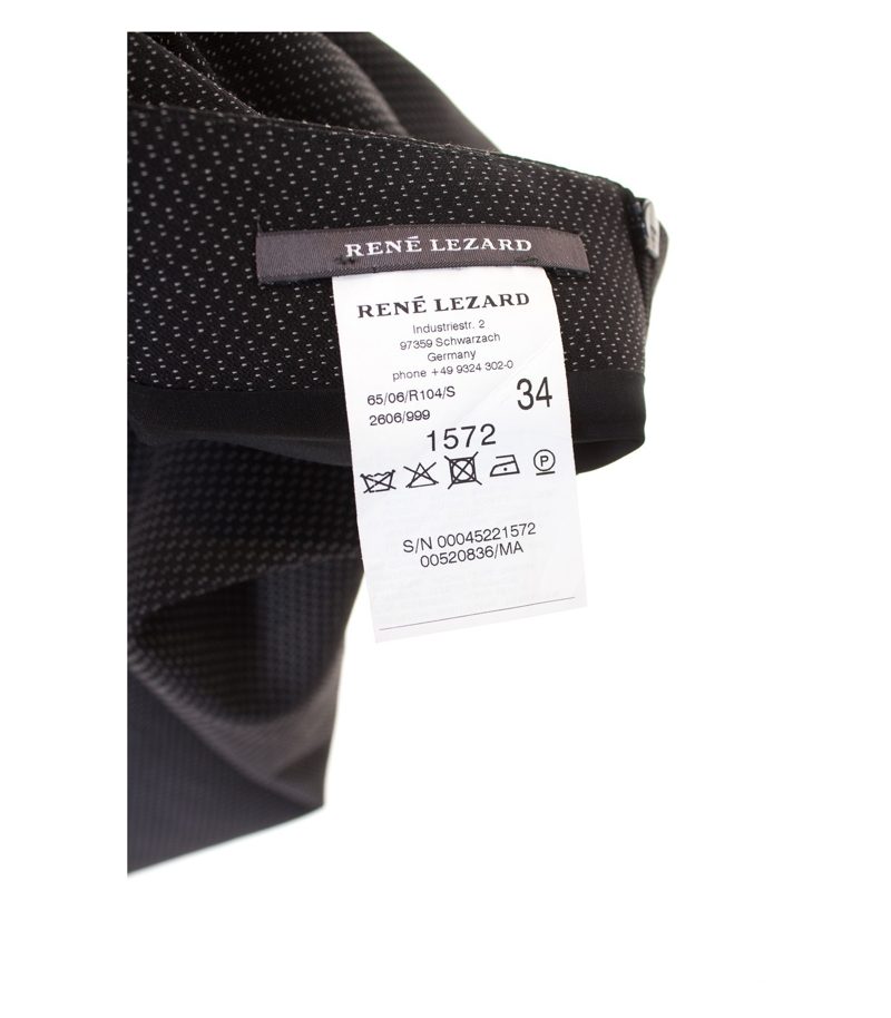 RENE LEZARD Damen Rock Gr. DE 34 Schwarz Weiß Wolle Baumwolle – Foto 3