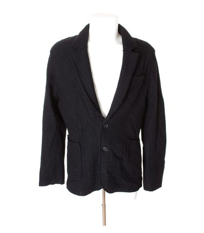 CG CLUB of GENTS Herren Sakko Strickjacke Gr. XL Schwarz Wolle