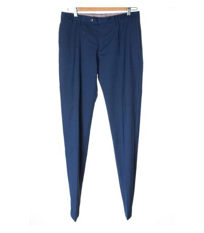 ZARA Herren MAN Hose Gr. DE 48 Blau Wolle