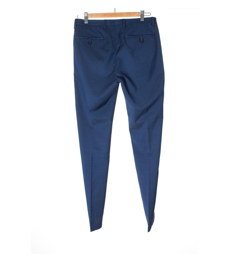 ZARA Herren MAN Hose Gr. DE 48 Blau Wolle – Foto 2