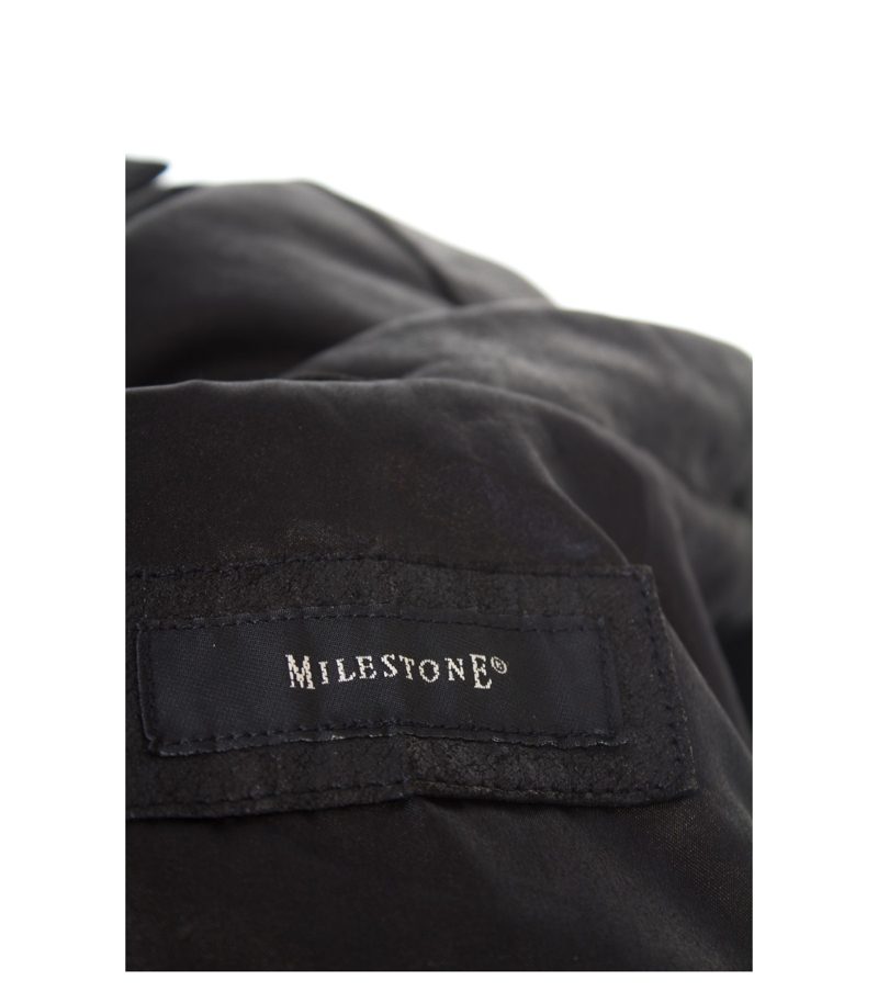 MILESTONE Herren Lederjacke Gr. DE 52 Schwarz Leder – Foto 4