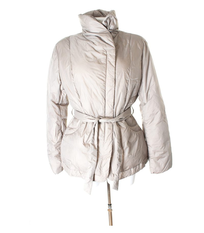 HUGO BOSS Damen Jacke Steppjacke Daunenjacke Down Gr. DE 42 Beigegrau – Foto 1