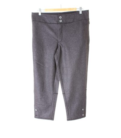 STEFANEL Damen 7/8 Hose Gr. DE 42 Schwarzgrau Wolle