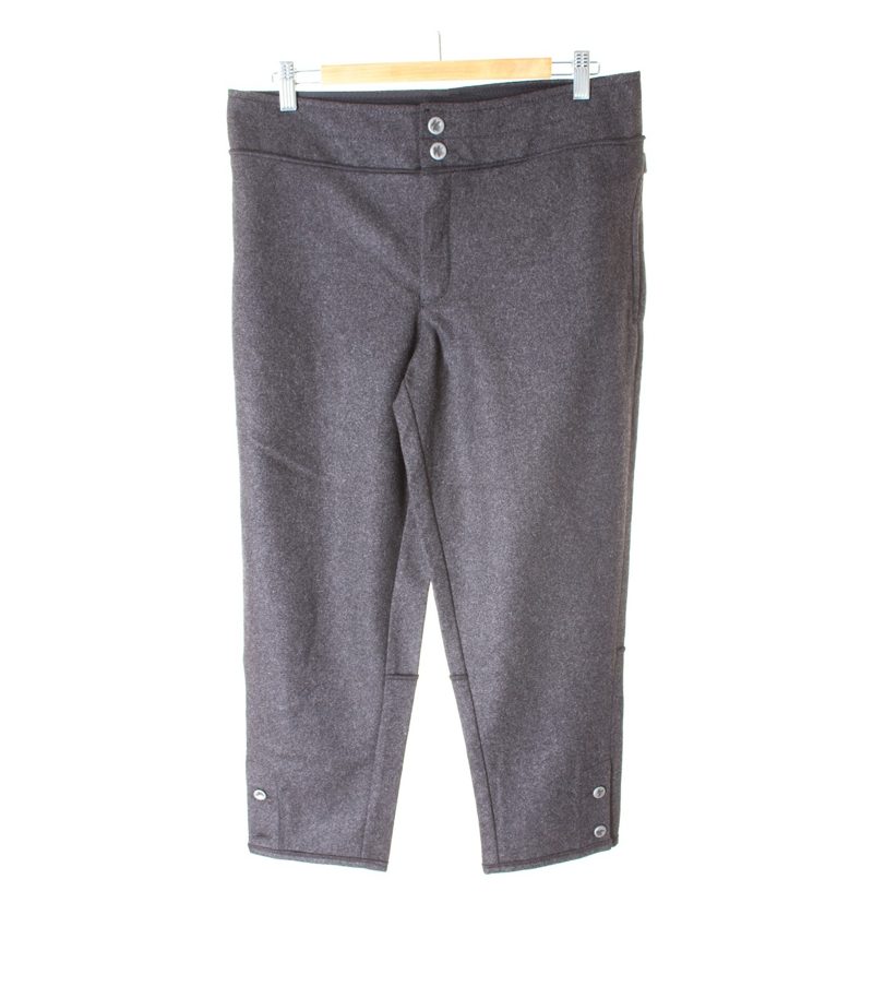 STEFANEL Damen 7/8 Hose Gr. DE 42 Schwarzgrau Wolle – Foto 1