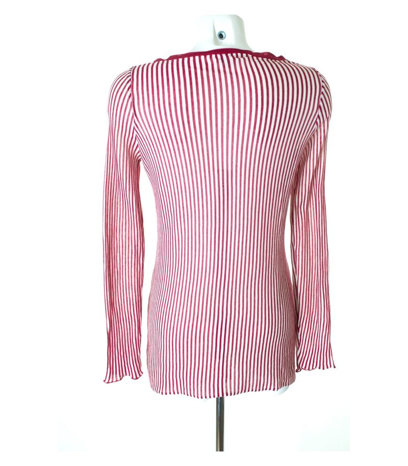 ADOLFO DOMINGUEZ Damen Strickjacke Gr. M Rot Weiß – Foto 2