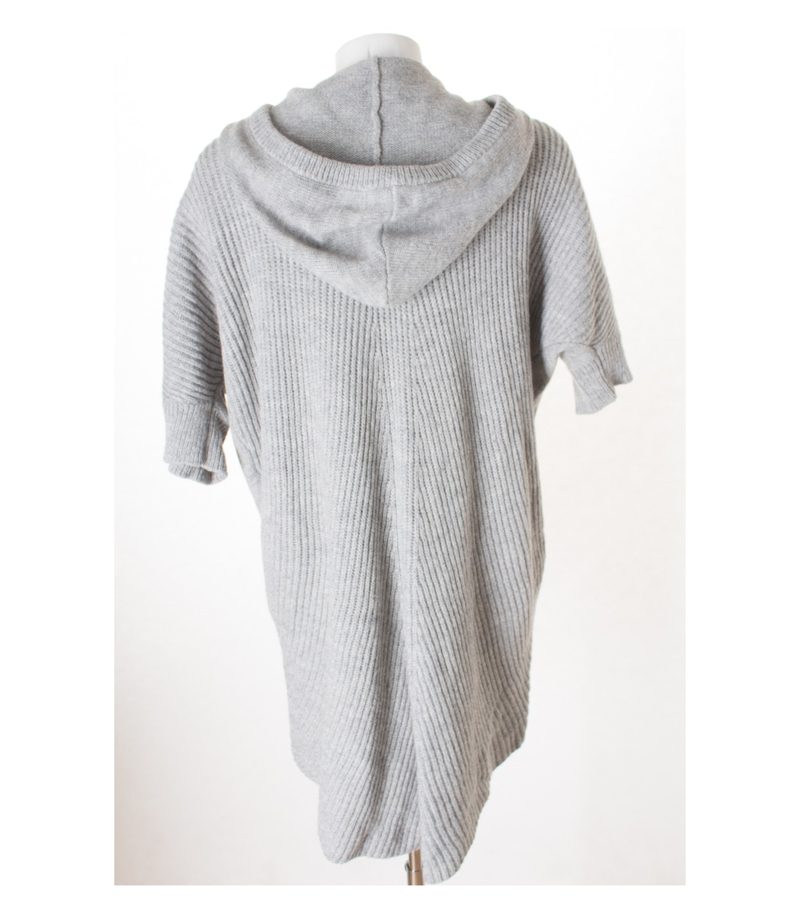 STEFANEL Damen Strickjacke Gr. L Grau Alpaka Wolle – Foto 4