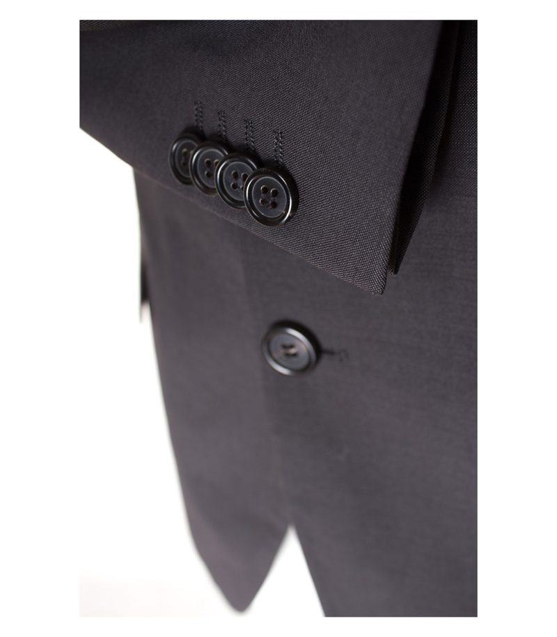 HUGO BOSS Herren Sakko Gr. DE 98 Schwarzgrau Wolle Mohair – Foto 2
