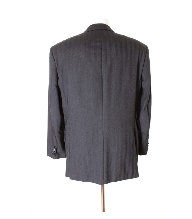 HUGO BOSS Herren Sakko Gr. 50 Schwarzgrau Wolle Seide – Foto 2