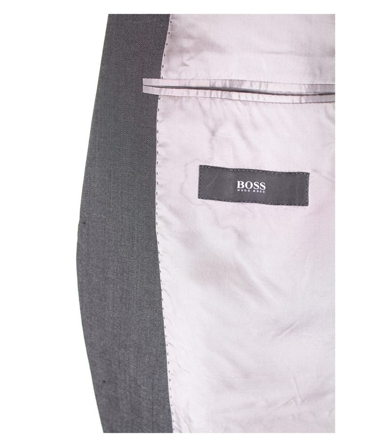 HUGO BOSS Herren Sakko Gr. 50 Schwarzgrau Wolle Seide – Foto 4