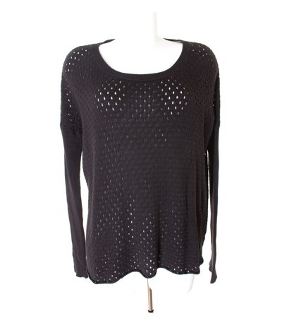 MARGIT BRANDT Damen Pullover Gr. S/M in Schwarzbraun Viskose Baumwolle