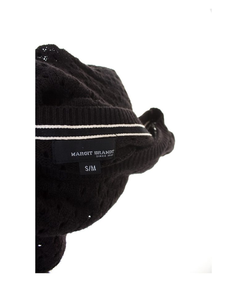 MARGIT BRANDT Damen Pullover Gr. S/M in Schwarzbraun Viskose Baumwolle – Foto 3