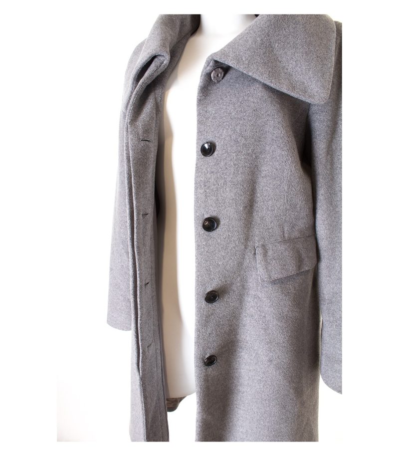 ZARA Damen WOMAN Mantel Gr. XL Grau Wolle Viskose – Foto 3