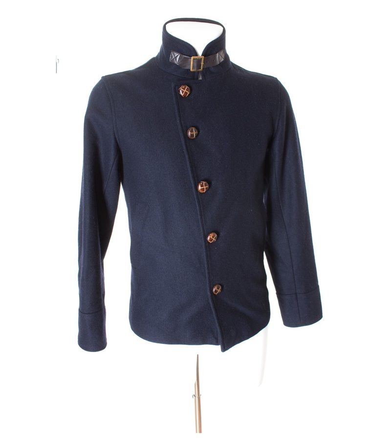 SHADES OF GREY by MICAH COHEN Herren Jacke Gr. S Blau Wolle – Foto 2