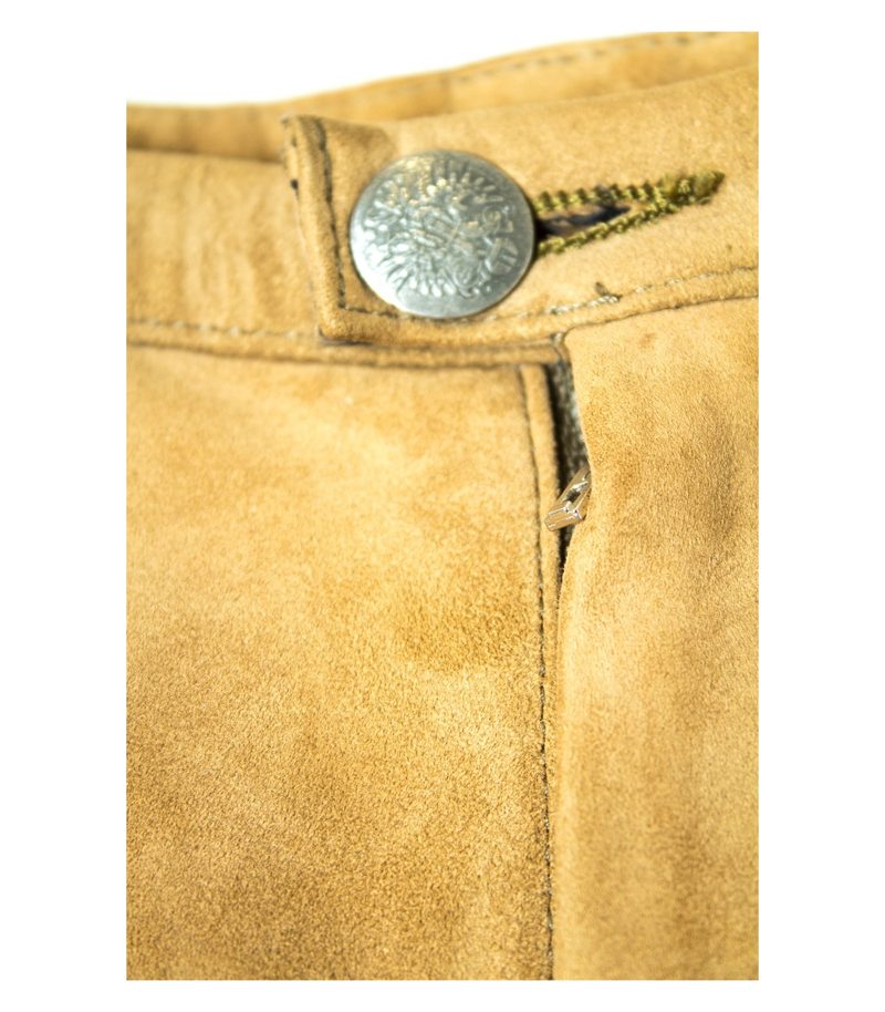 MEINDL Damen Hose Trachtenhose Lederhose Gr. DE 42 Braun Leder – Foto 3