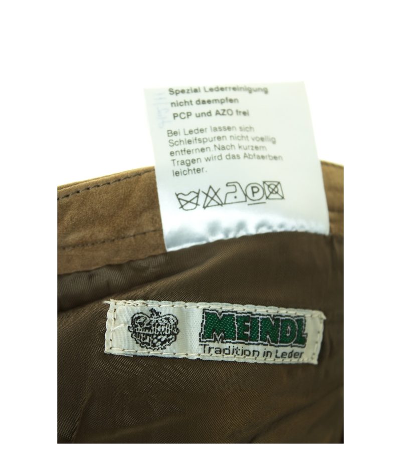 MEINDL Damen Hose Trachtenhose Lederhose Gr. DE 42 Braun Leder – Foto 4