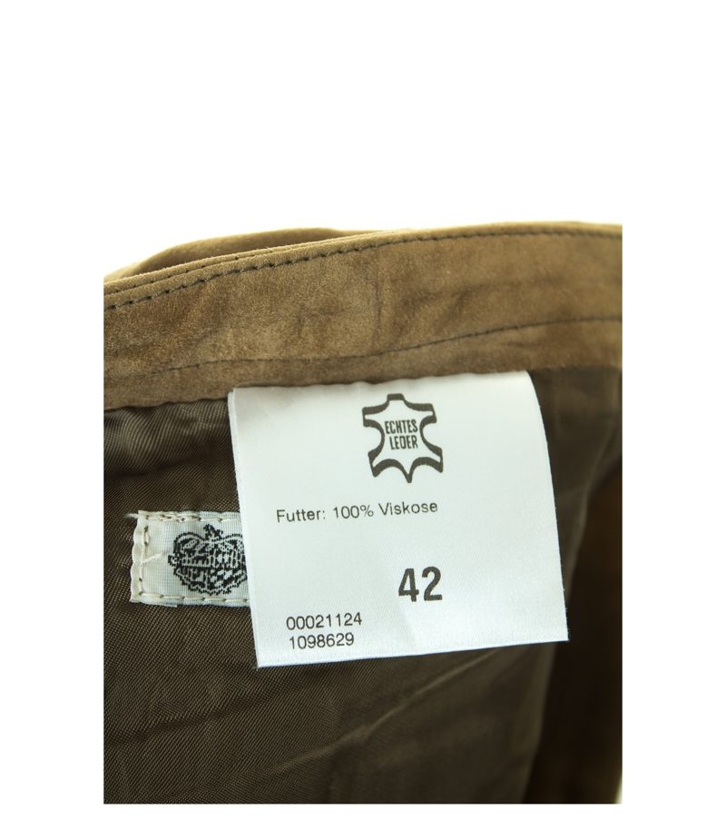 MEINDL Damen Hose Trachtenhose Lederhose Gr. DE 42 Braun Leder – Foto 5