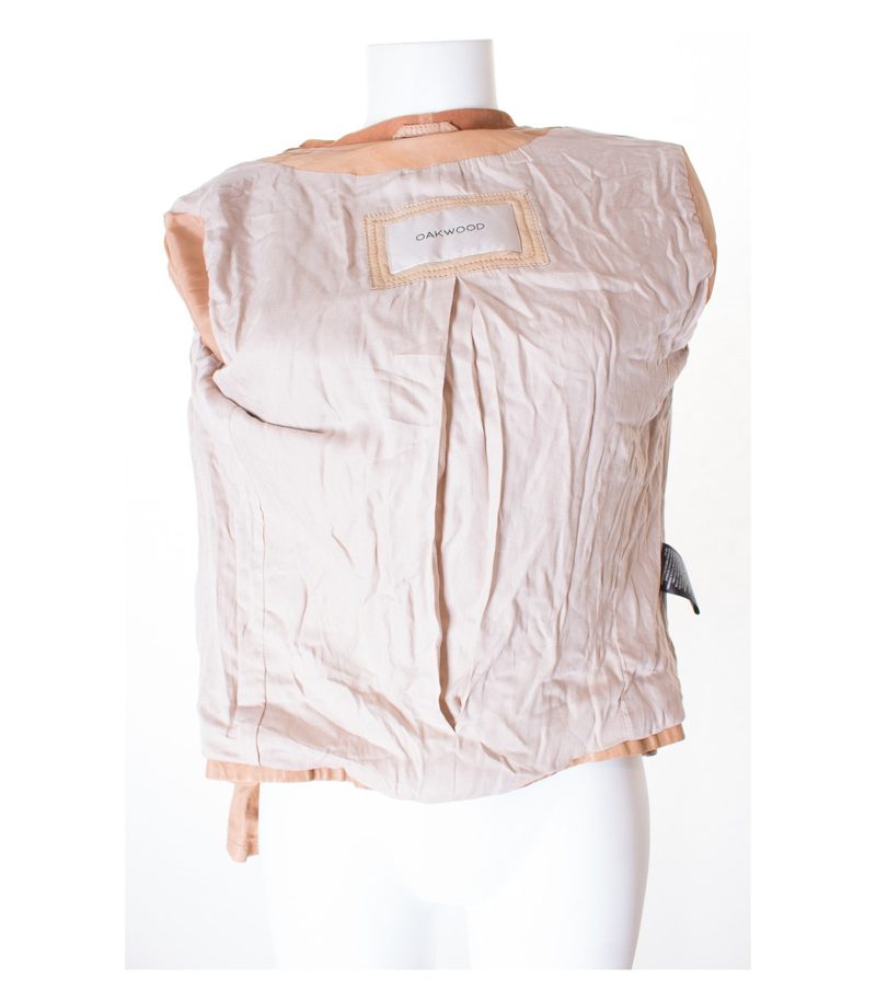 OAKWOOD Damen Lederjacke Gr. S Beige Leder – Foto 4