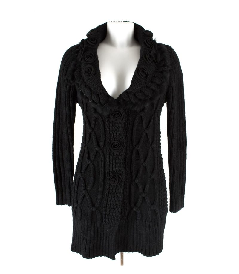 Fashionelle Damen Strickjacke Cardigan Gr. T1=DE S Wolle Strick – Foto 1