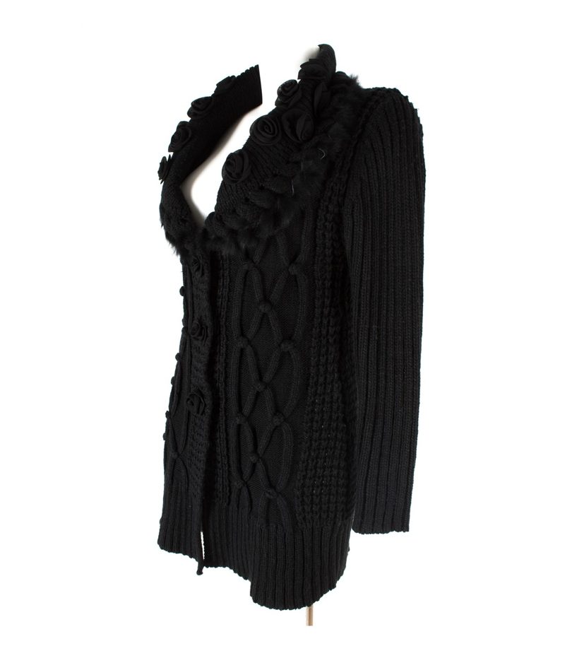 Fashionelle Damen Strickjacke Cardigan Gr. T1=DE S Wolle Strick – Foto 2