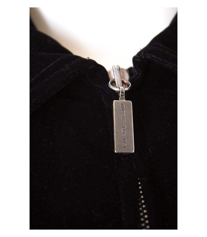 LAUREL JEANS Damen Jacke Gr. DE 36 Schwarz Samt – Foto 3