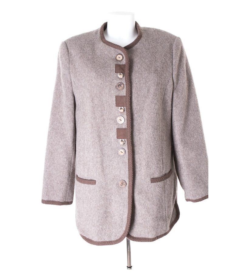 MEICO LANDHAUS LOOK Trachtenjacke Damen Jacke Gr. DE 40 Braungrau Wolle – Foto 1