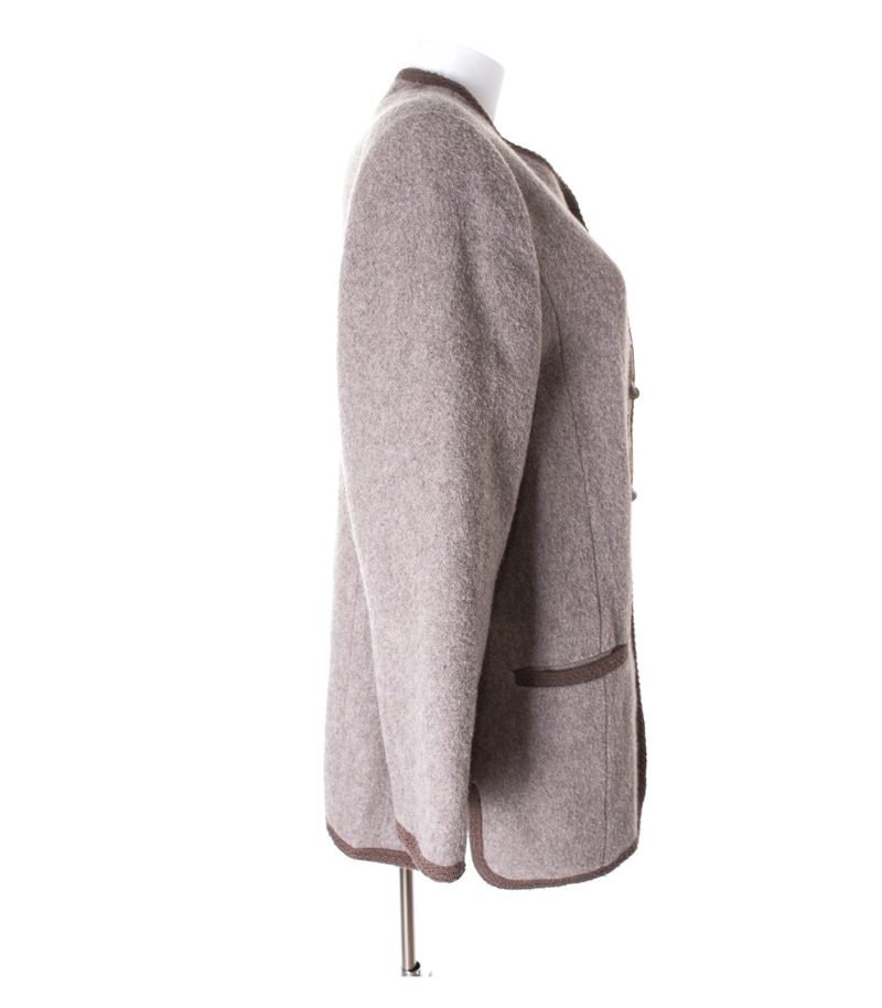 MEICO LANDHAUS LOOK Trachtenjacke Damen Jacke Gr. DE 40 Braungrau Wolle – Foto 2