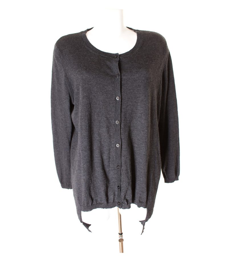 MARINA RINALDI Damen VOYAGE Strickjacke Cardigan Gr. DE 42 Schwarzgrau – Foto 1