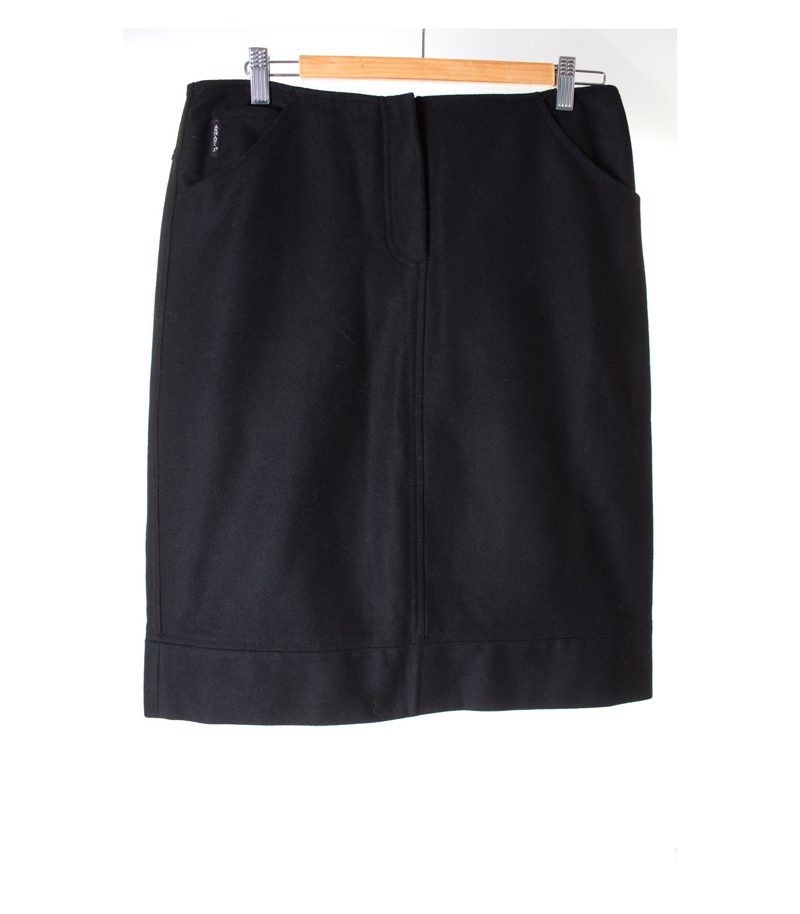 ARMANI Damen JEANS Rock Gr. DE 42 Schwarz Wolle – Foto 1