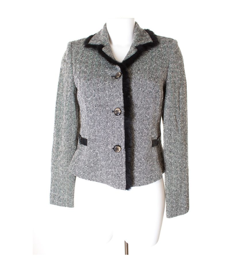 BIBA Damen Blazer Gr. DE 34 Mehrfarbig Wolle – Foto 1