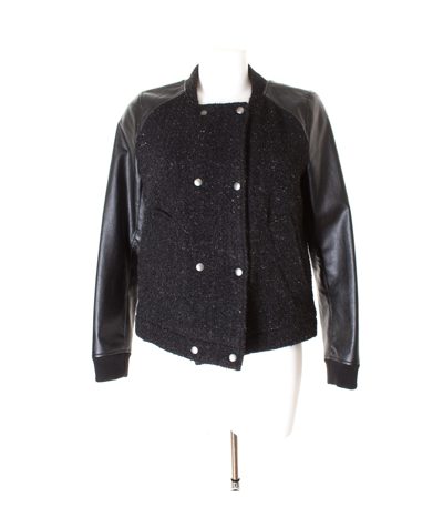 COMPTOIR DES COTONNIERS Damen Jacke Gr. L Schwarz Wolle Baumwolle