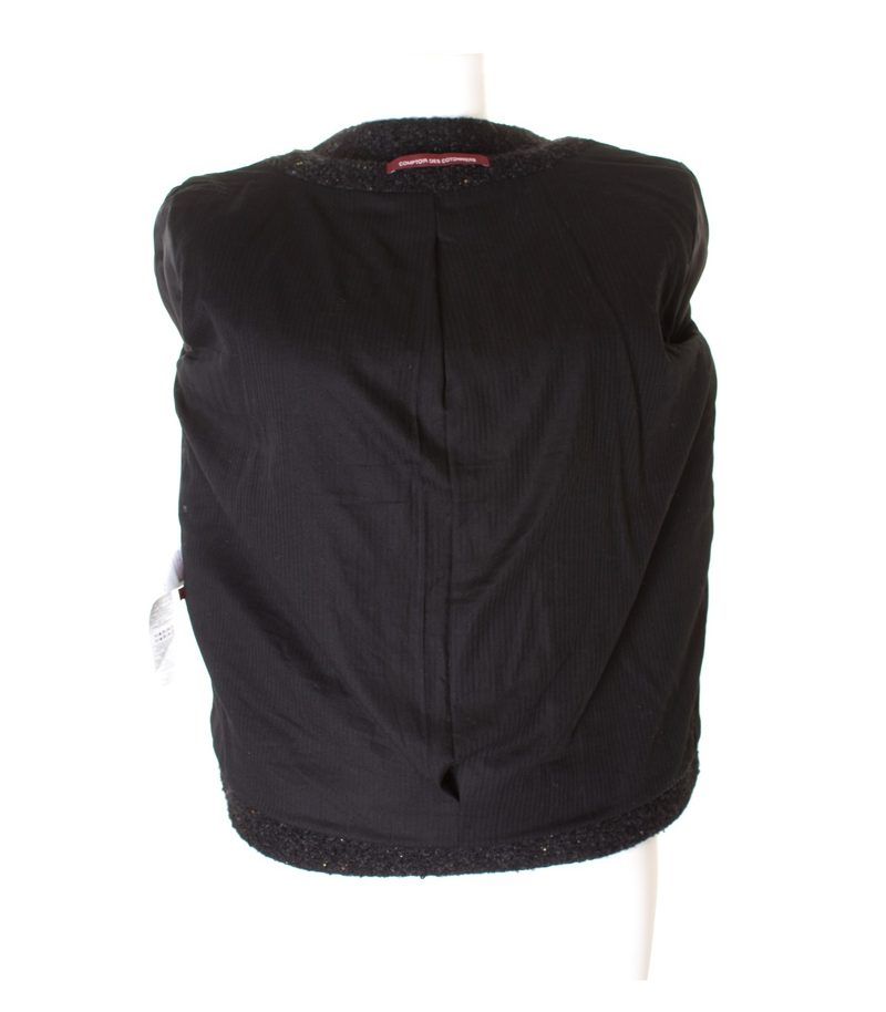 COMPTOIR DES COTONNIERS Damen Jacke Gr. L Schwarz Wolle Baumwolle – Foto 4