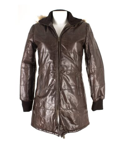 Damen Mantel Steppmantel Gr. S Leder